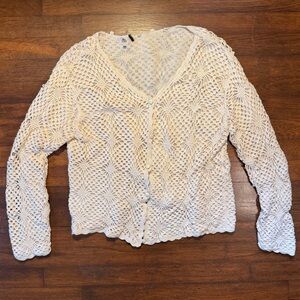 Vintage Crochet Cardigan in Cream